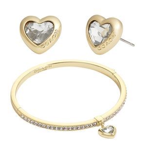 Coach “I Heart Coach Bundle” Bracelet & Earrings